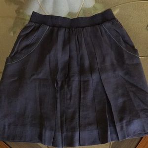 Anthropologie Leifsdottir Charcoal Grey Skirt